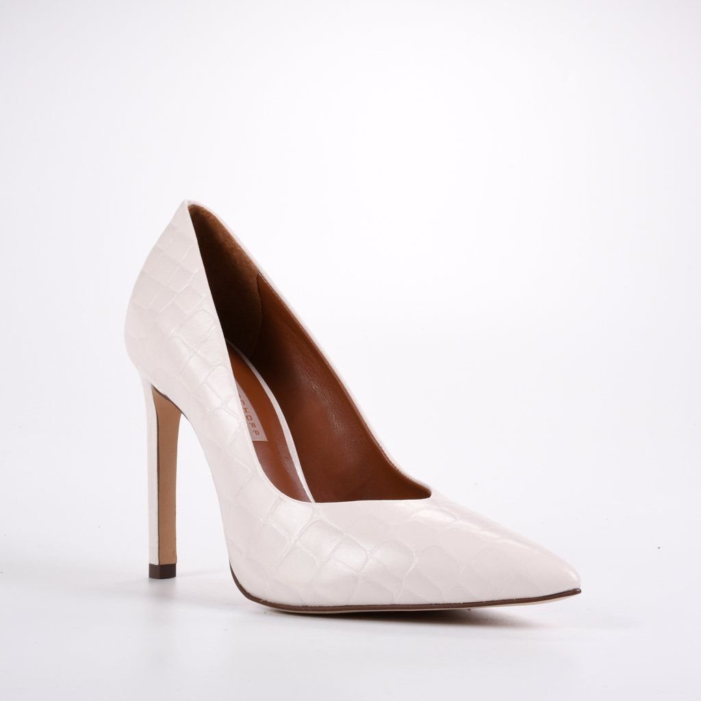 Scarpin Branco Blanc Mandala JB Couro - Jorge Bischoff