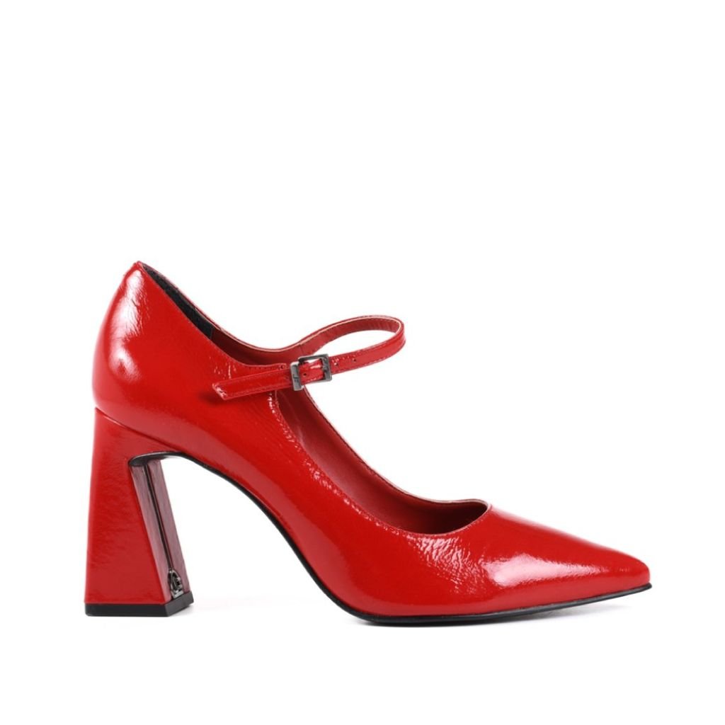 Scarpin Vermelho Cereja Couro Verniz Jorge Bischoff Vermelho