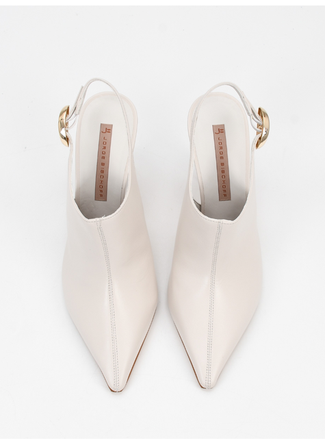 Ankle Boot Branco Couro Escovado Jorge Bischoff - Branco