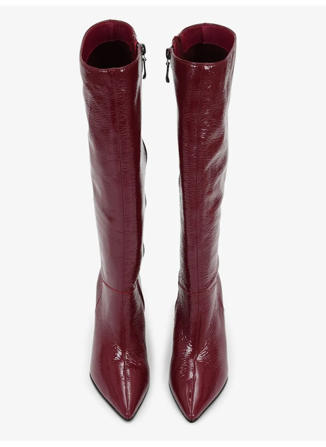 Bota Cano Longo Couro Jorge Bischoff Vinho