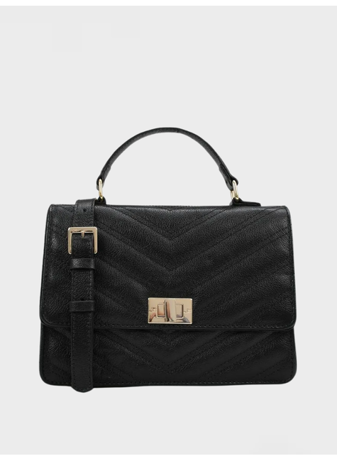 Bolsa Satchel Couro Jorge Bischoff - Preto