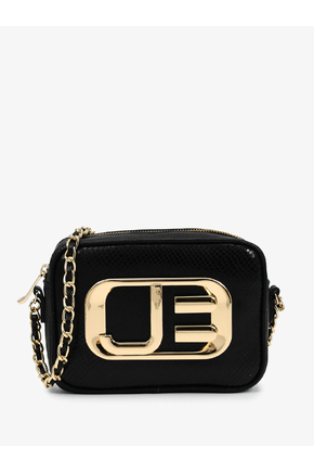 Bolsa Transversal Preto Mandala JB Couro - Jorge Bischoff - Preto