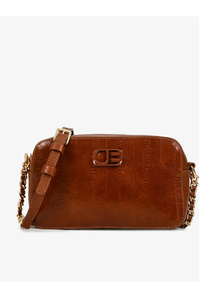 Bolsa Transversal Preto Mandala JB Couro - Jorge Bischoff - Preto