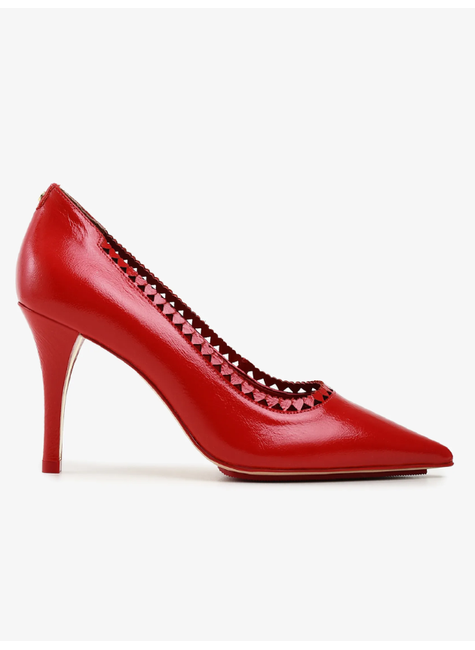 表裏一体 23PP-JP005 シク（SPECIAL RED Ver.） 美品 Scarpin Vermelho Cereja Couro Verniz Jorge Bischoff Vermelho